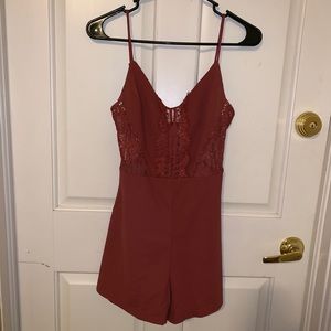 Dark pink romper